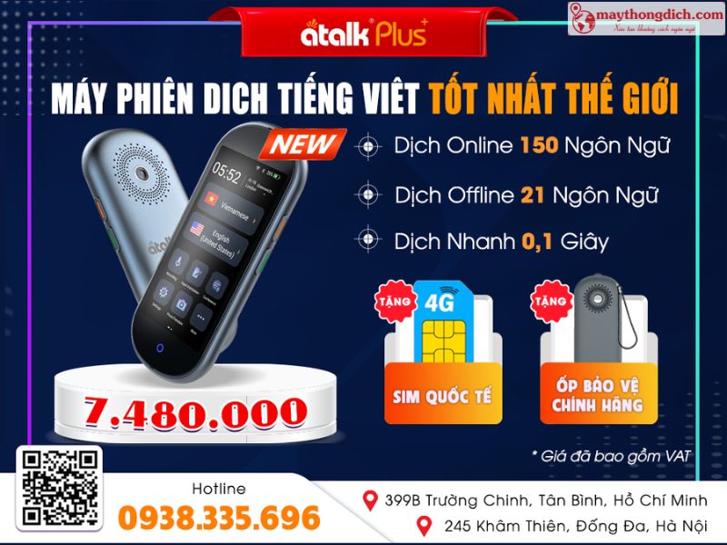 ATalk Plus+ Máy Phiên Dịch Tiếng Việt Tốt Nhất Thế Giới
