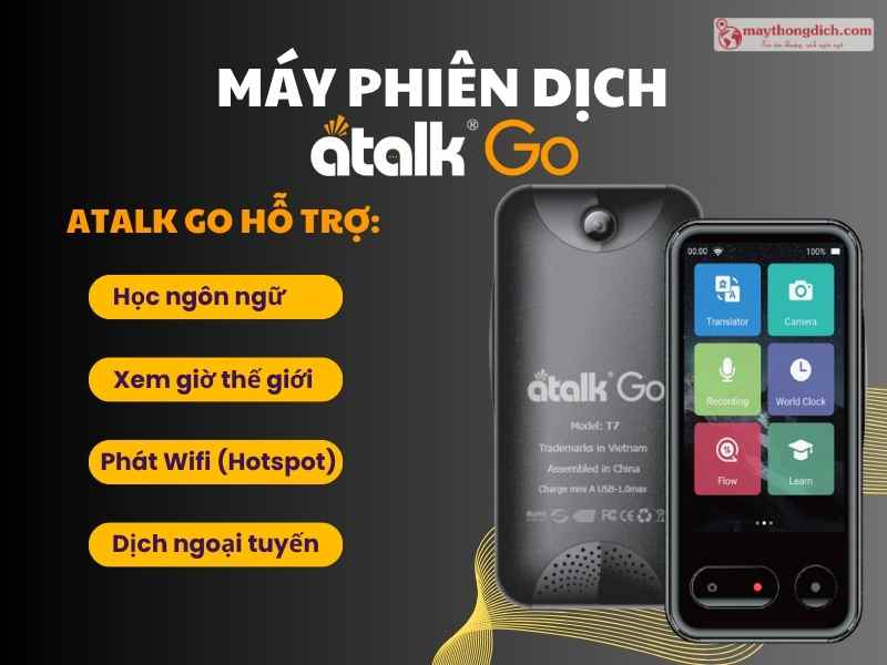 Máy phiên dịch ATalk Go phiên dịch offline hiệu quả