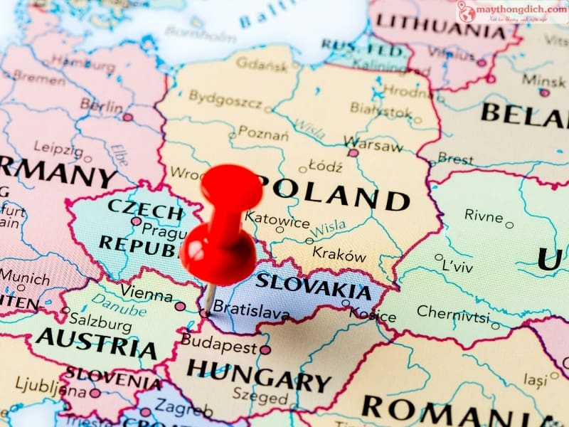 Slovakia nằm trong khu vực Trung Âu