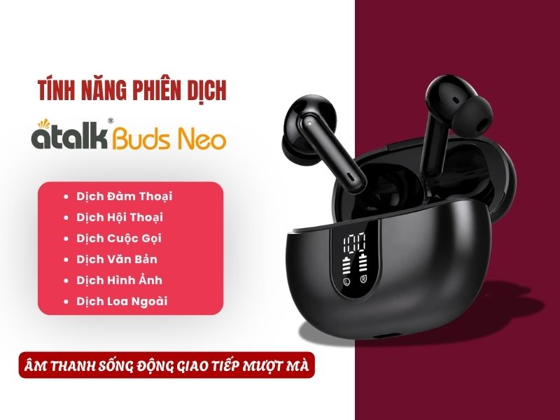 Tai Nghe Thông Dịch 2 Chiều ATalk Buds Neo