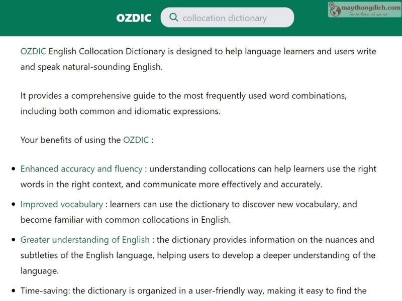Ozdic.Com - Trang Web Dịch Tiếng Việt Sang Tiếng Anh Miễn Phí
