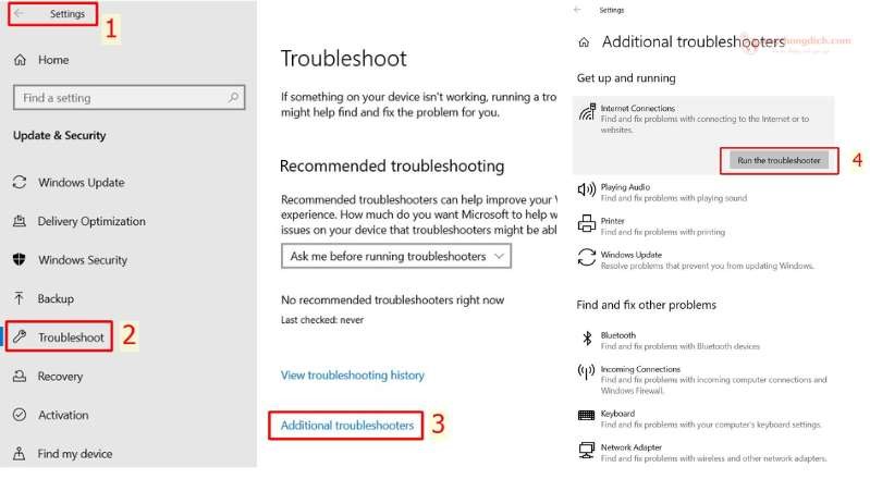 Cách sử dụng Troubleshoot Windows 10