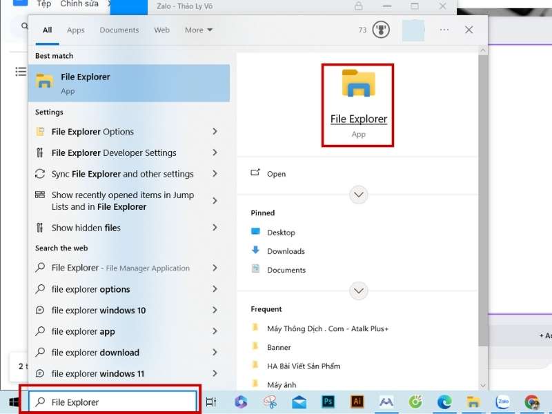 Cách mở Windows Explorer trên máy tính