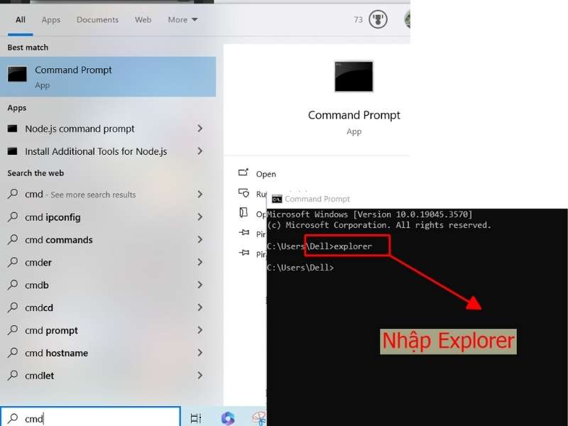 Thao tác mở Windows Explorer cho máy tính