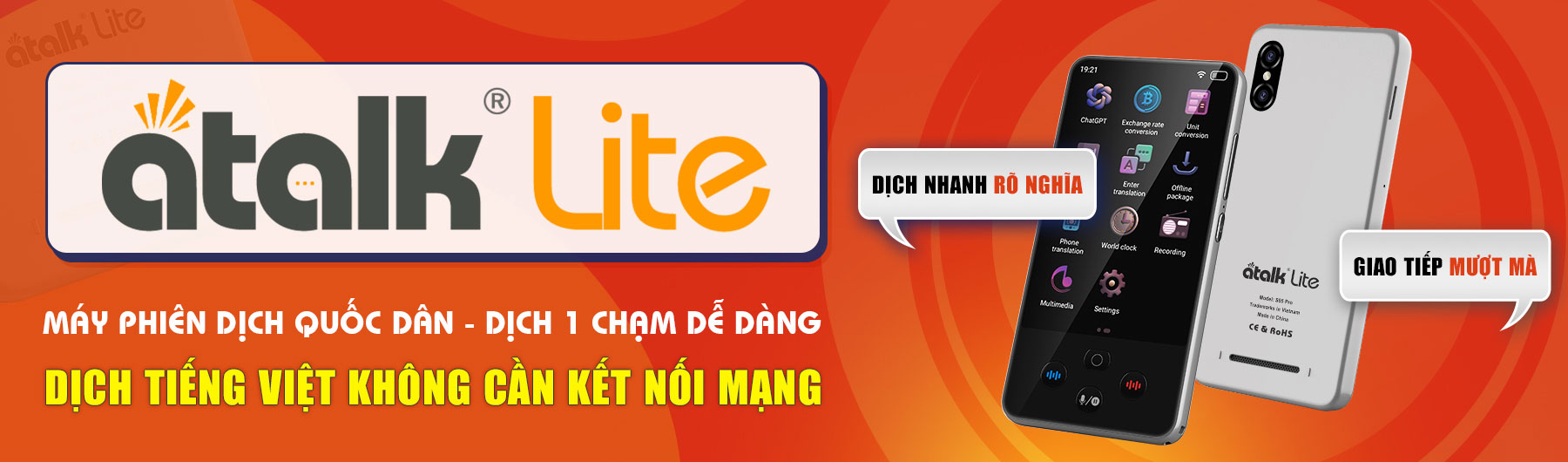 Máy Phiên Dịch Quốc Dân ATalk Lite