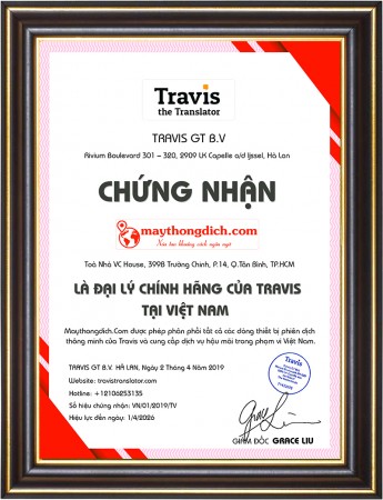 Chứng nhận Đại lý Chính Hãng