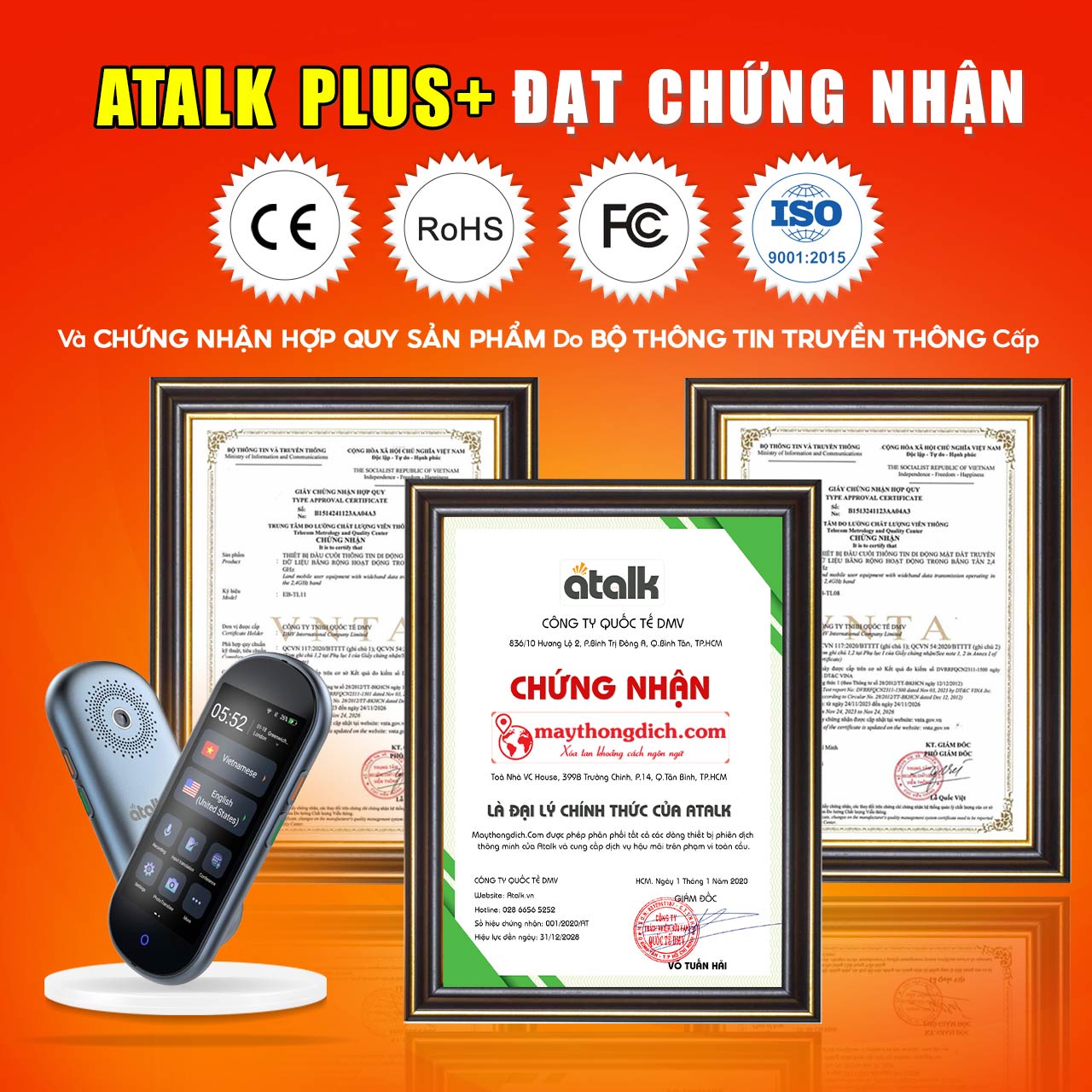 ATalk Plus+ Được Phân Phối Chính Hãng Tại Máy Thông Dịch