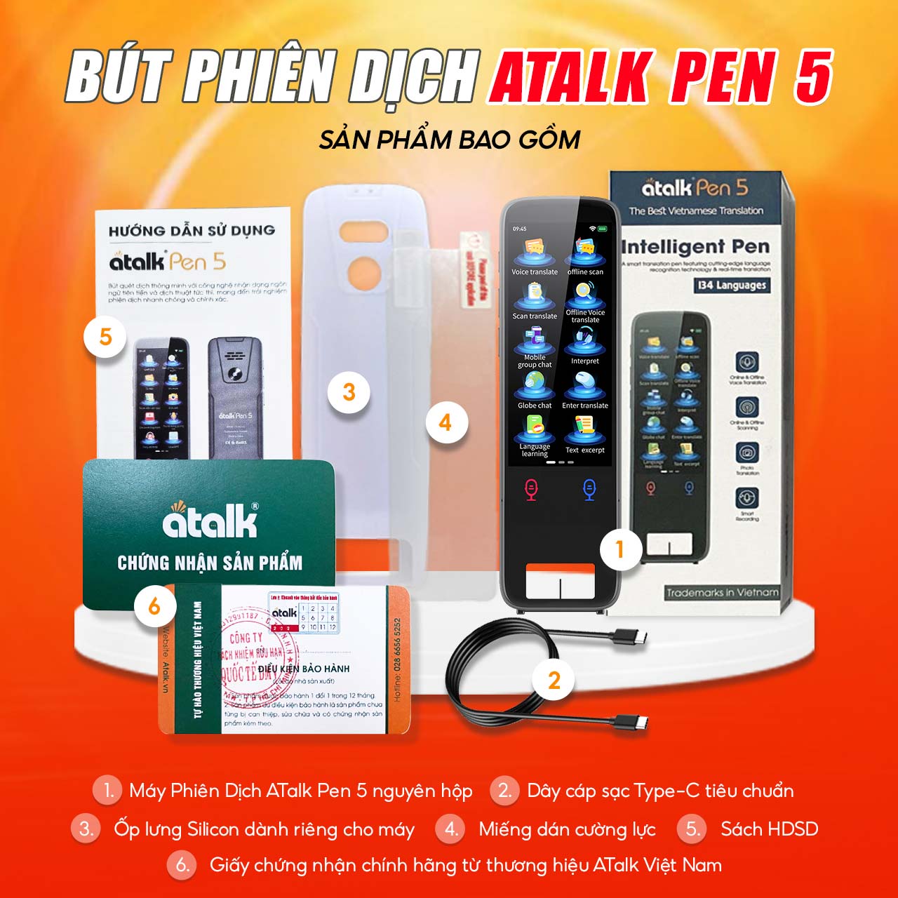 Bộ Bút Dịch ATalk Pen 5 Có