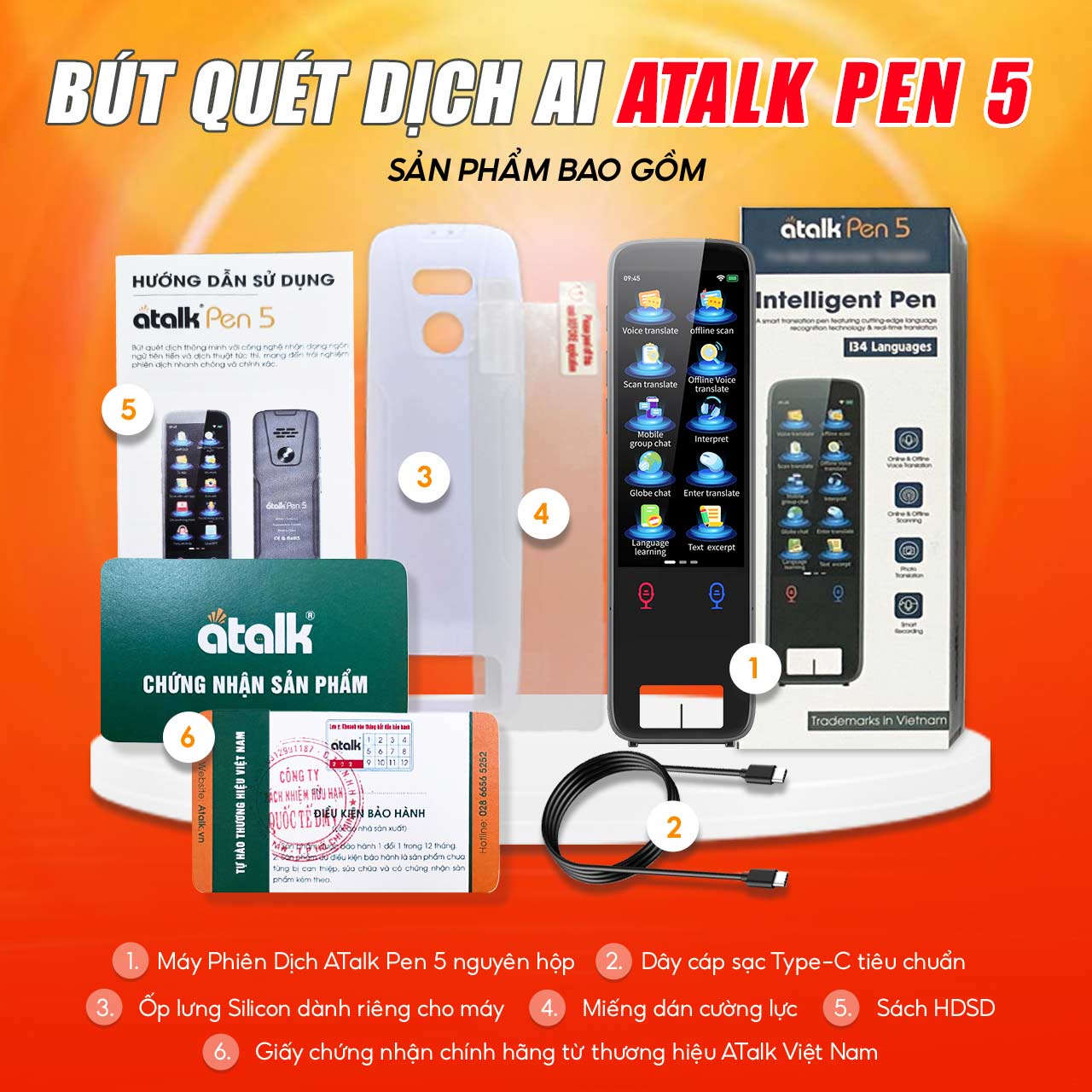 Bộ Bút Dịch ATalk Pen 5 Có