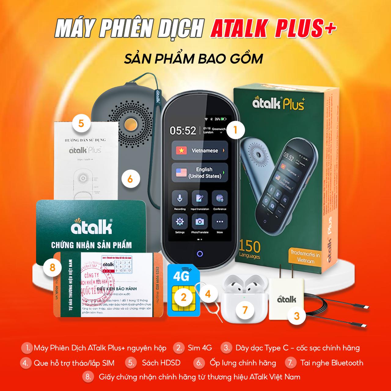 Máy phiên dịch cầm tay ATalk Plus+ phiên bản nâng cấp mới