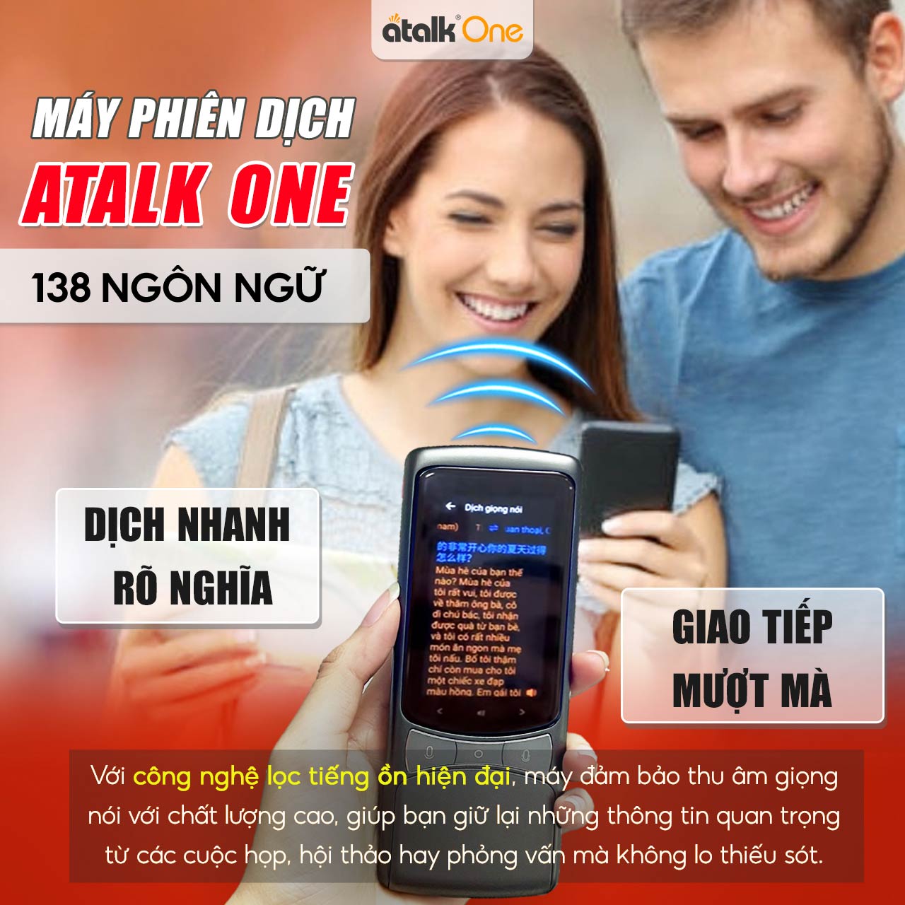 Máy Dịch ATalk One Dịch Chuẩn Xác Nhanh Chóng