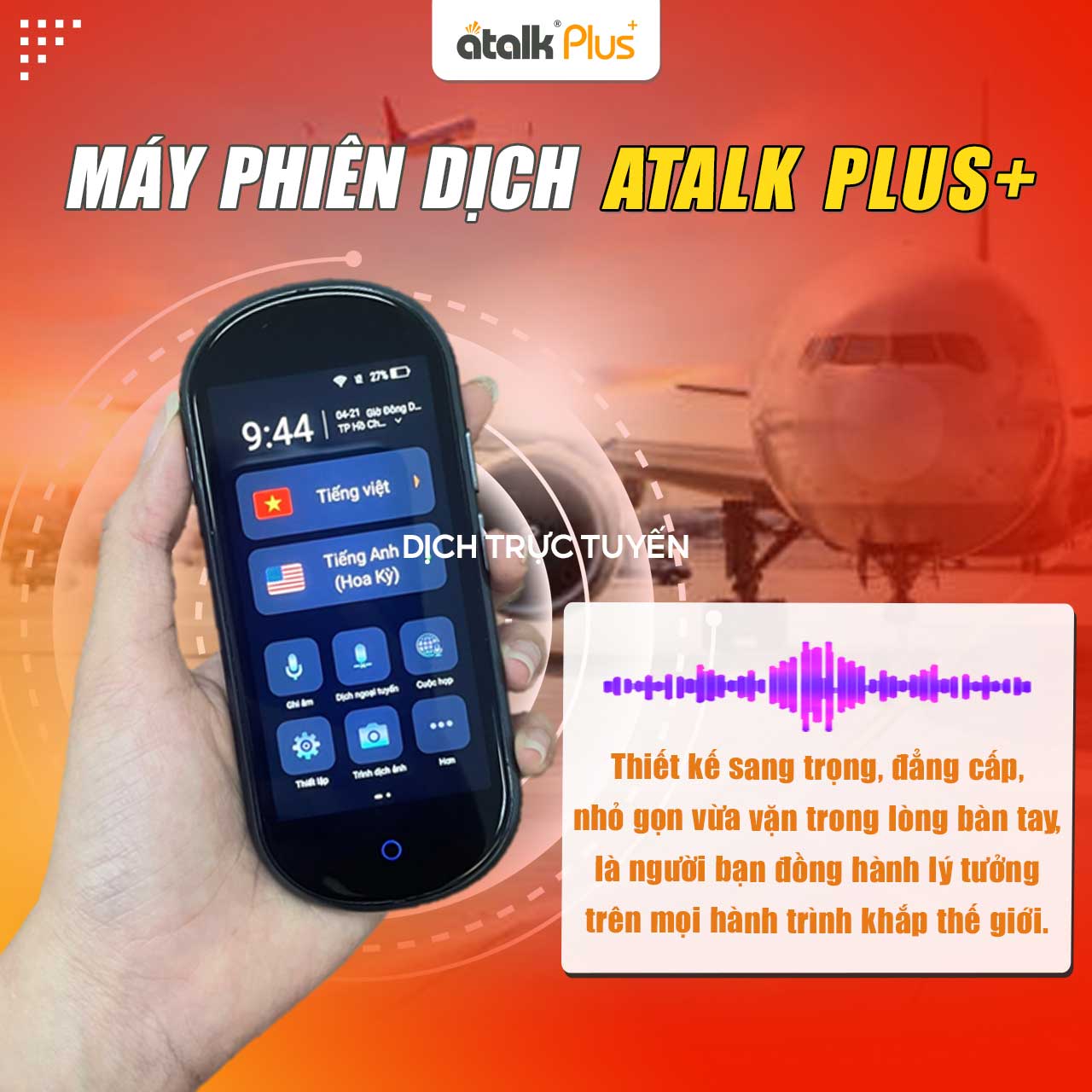 Máy Phiên Dịch ATalk Plus + | Máy Dịch Tự Động TỐT NHẤT Thế Giới