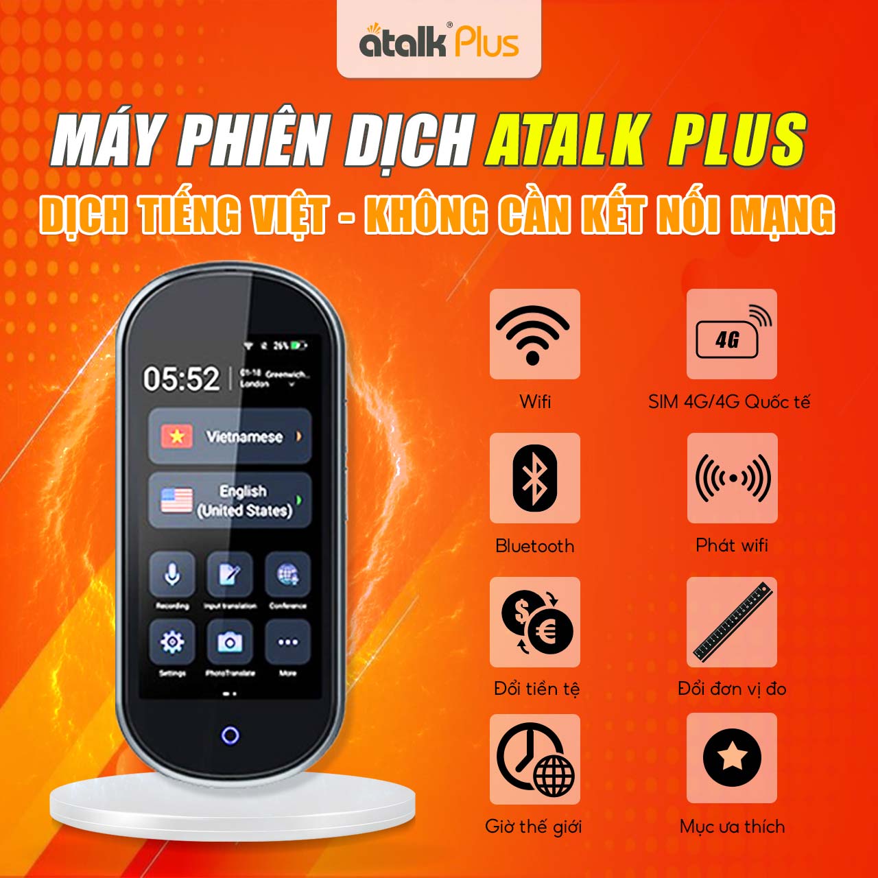 Những Tính Năng Phiên Dịch Thông Minh Của ATalk Plus