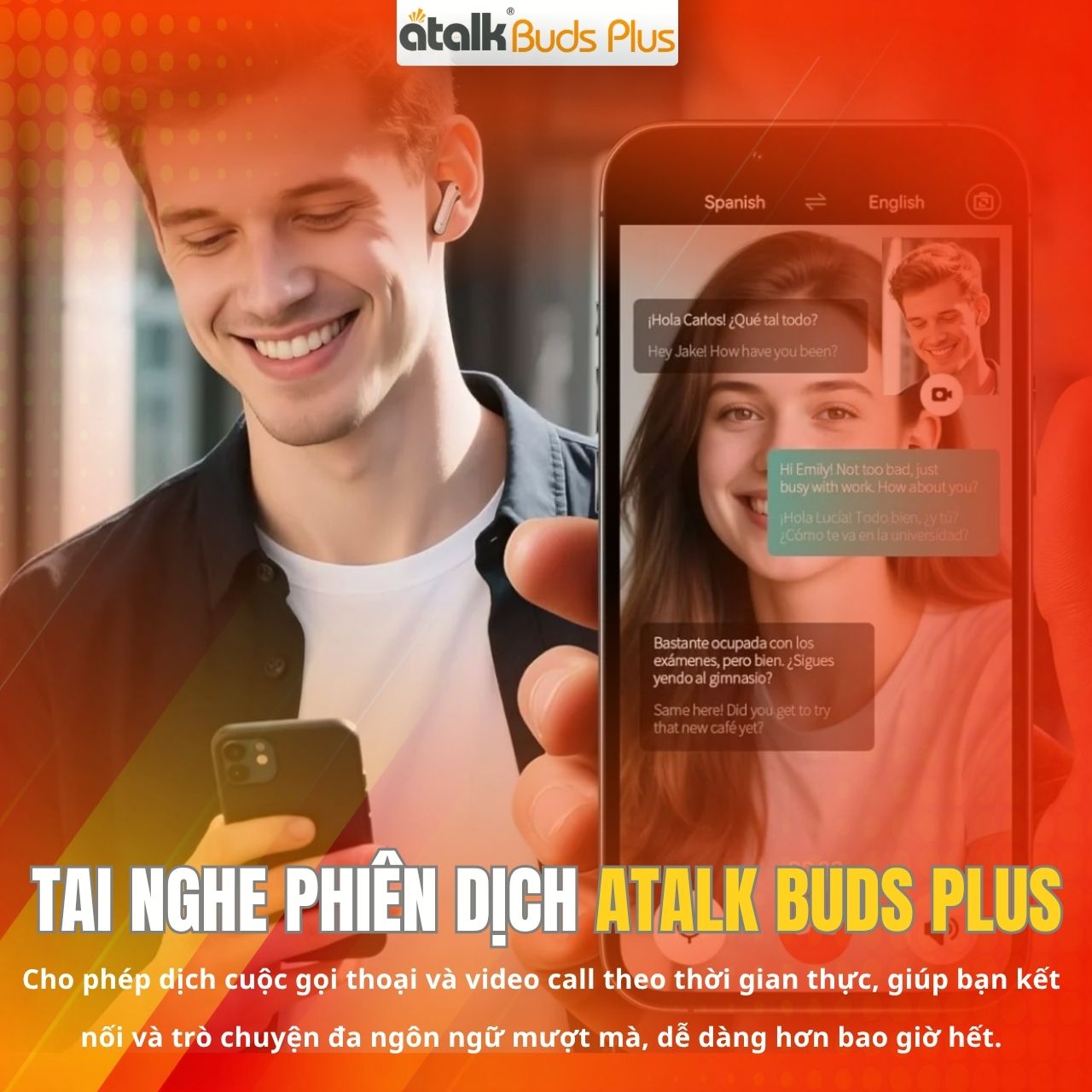 Tai Nghe Dịch Thuật ATalk Buds Plus