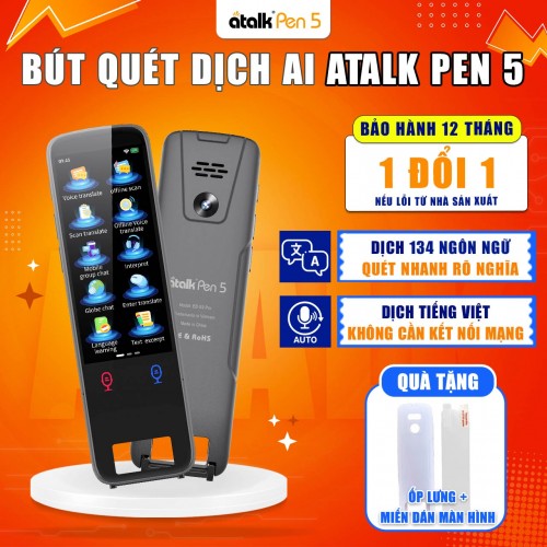 Bút Quét Dịch ATalk Pen 5 | Dịch 134+ Ngôn Ngữ Quét Nhanh Rõ Nghĩa Bút Quét Dịch ATalk Pen 5 | Dịch 134+ Ngôn Ngữ Quét Nhanh Rõ Nghĩa