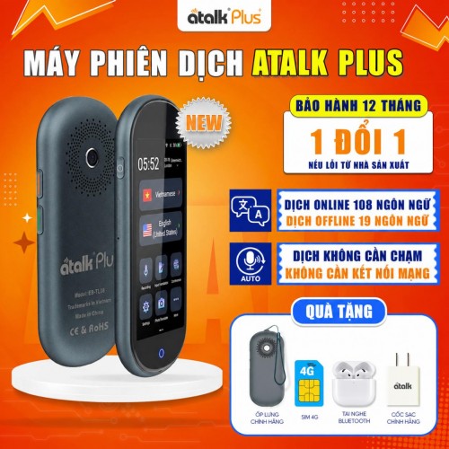 Máy Phiên Dịch ATalk Plus - Dịch 2 Chiều Đa Ngôn Ngữ (8 GB)