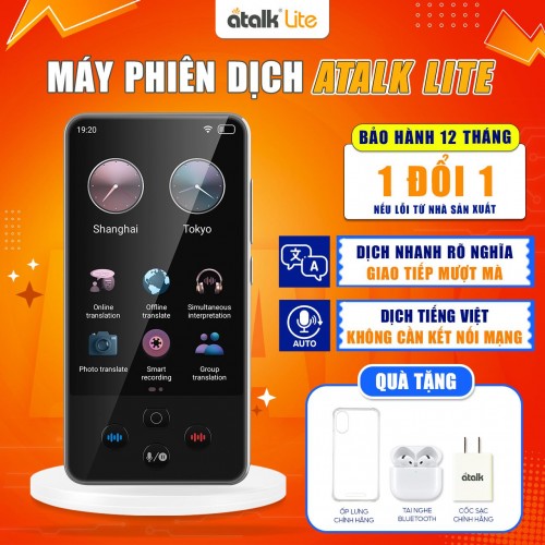 Máy Phiên Dịch ATalk Lite - Dịch 138 Ngôn Ngữ - GIÁ TỐT Máy Phiên Dịch ATalk Lite - Dịch 138 Ngôn Ngữ - GIÁ TỐT