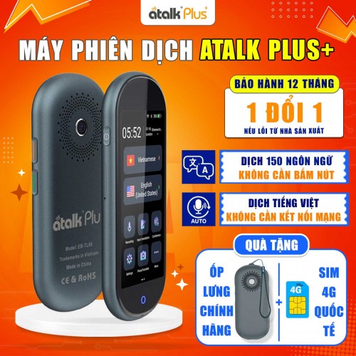 Máy Phiên Dịch ATalk Plus+ | Dịch Tự Động  150 Ngôn Ngữ - Không Cần Bấm Nút | Máy Dịch TỐT NHẤT