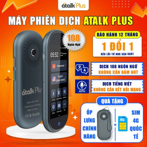 Máy Phiên Dịch Atalk Plus - Dịch 2 Chiều Đa Ngôn Ngữ (8 GB)