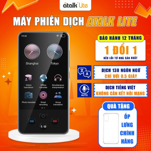 Máy Phiên Dịch ATalk Lite - Dịch 138 Ngôn Ngữ - GIÁ TỐT Máy Phiên Dịch ATalk Lite - Dịch 138 Ngôn Ngữ - GIÁ TỐT