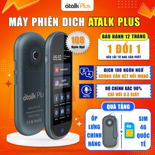 Máy Phiên Dịch Atalk Plus - Dịch 2 Chiều Đa Ngôn Ngữ (8 GB)