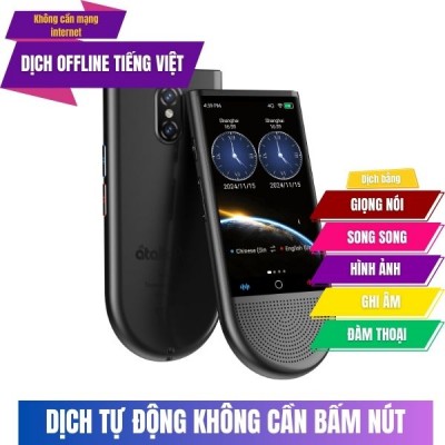 Máy Phiên Dịch ATalk Pro S -  Dịch Không Cần Mạng - Dịch Tự Động Không Cần Bấm Nút