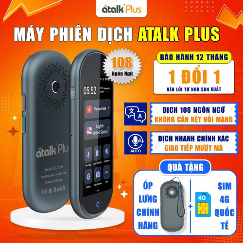 Máy Phiên Dịch ATalk Plus - Dịch 2 Chiều Đa Ngôn Ngữ (8 GB)